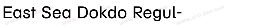 East Sea Dokdo Regul字体转换